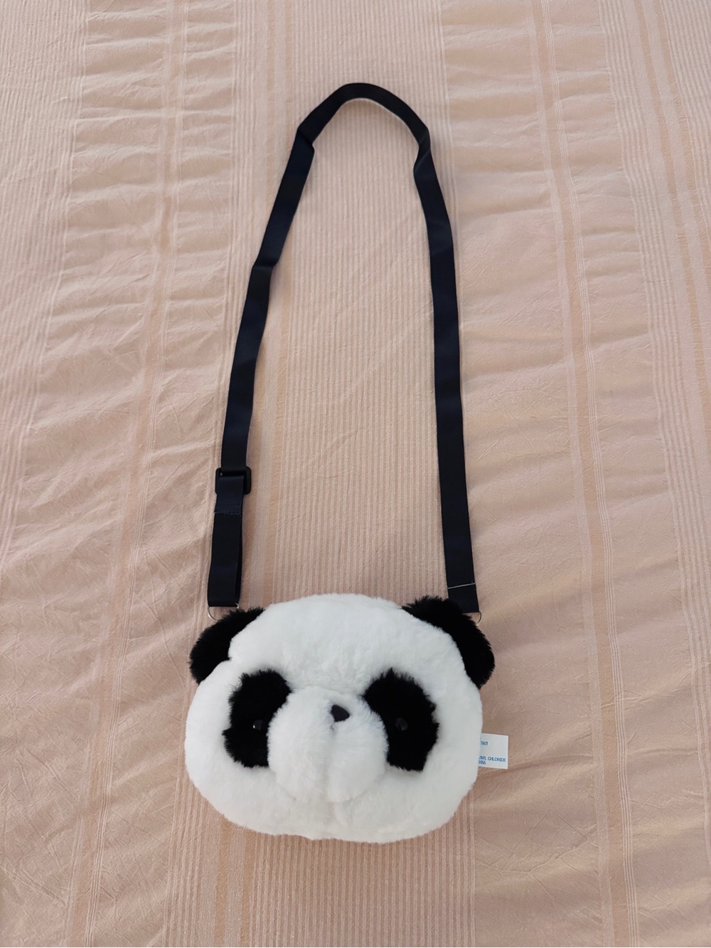 Plush Panda Crossbody Bag for Kids and Adults- White and Black